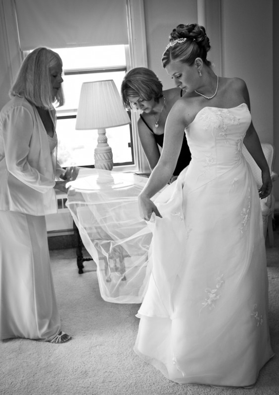 Photo of bride getting ready