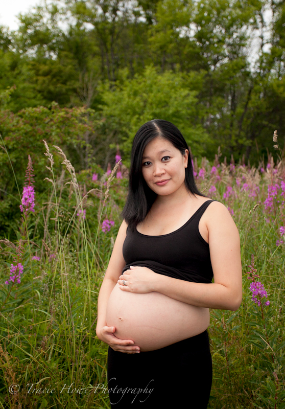 Portrait of pregnant woman at Discovery Park