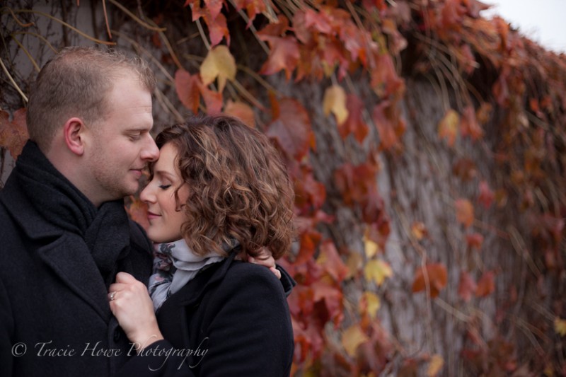 photo of engaged couple at Gasworks park