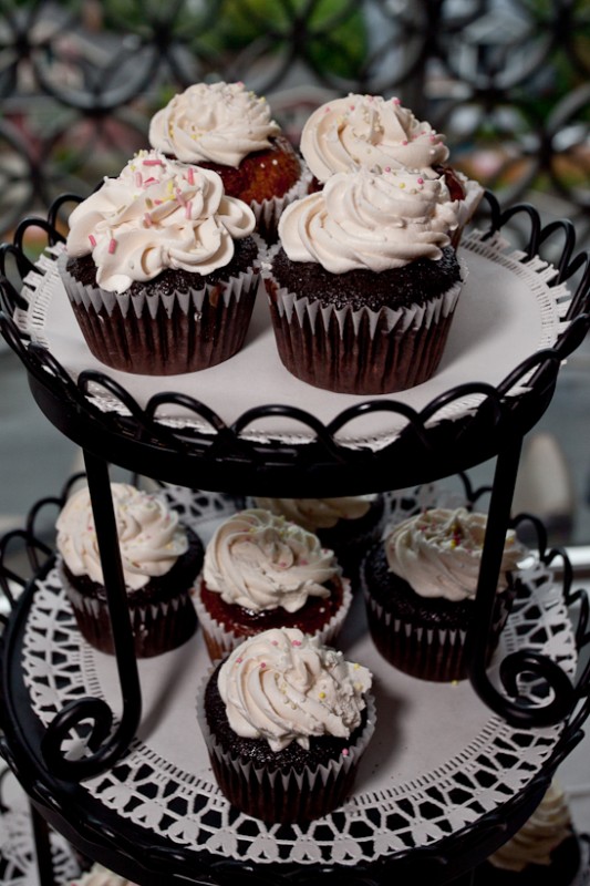 Photo of cupcakes at wedding reception