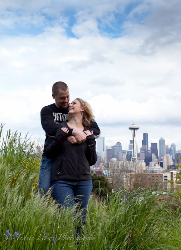 Portrait of engagement in Seattle