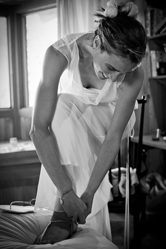 Photo of bride getting ready