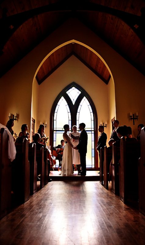 Photo of wedding ceremony on Orcas Island