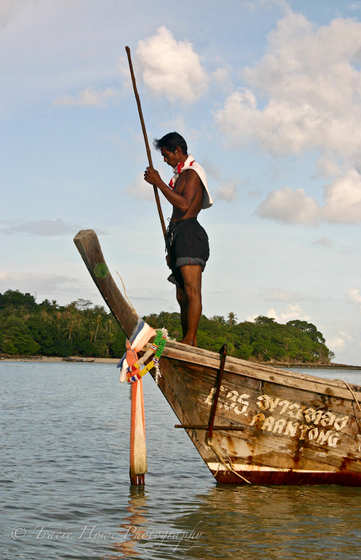 Photograph of fisherman in Laos