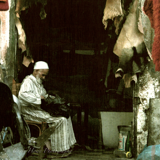 Photograph of Moroccan man in shop