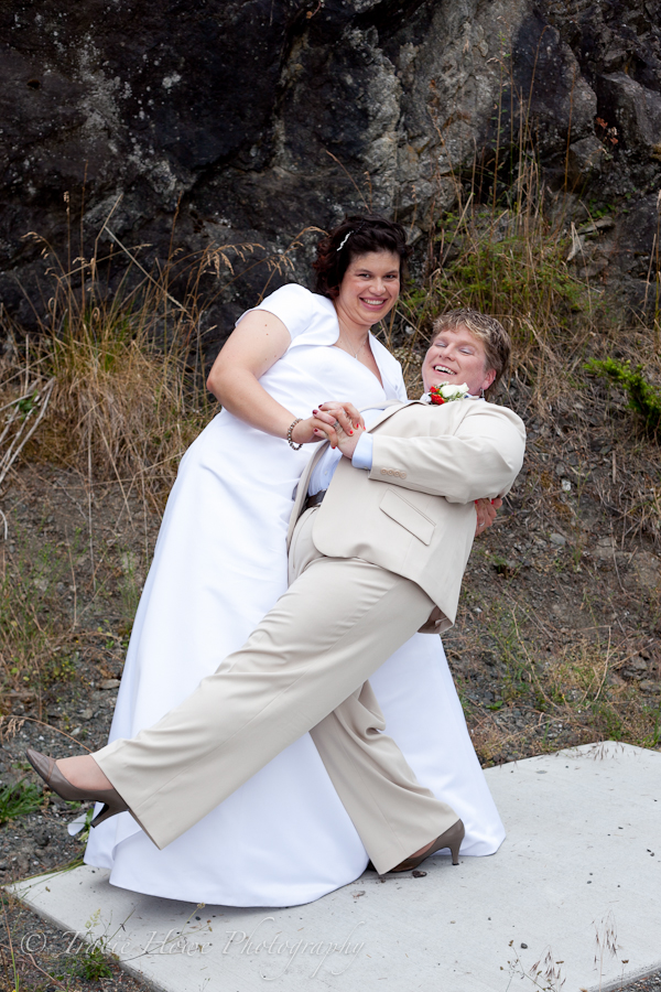 fun same-sex wedding Orcas Island