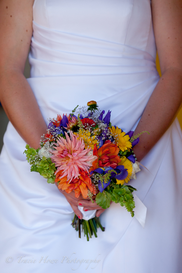 Photo of bride with bouquet