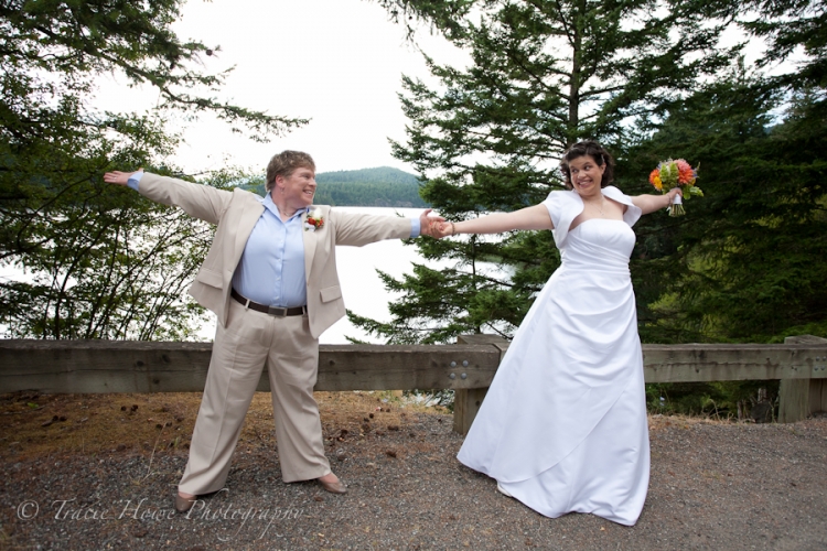 Photo of same sex marriage on Orcas Island 
