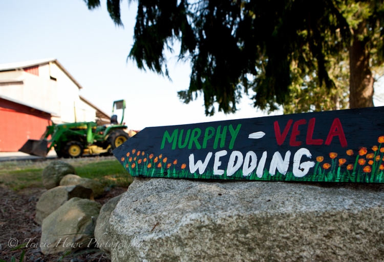 Photo of a painted sign for a Mexican wedding