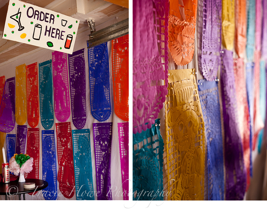 Photos of colorful decorations for Mexican themed wedding in Enumclaw, WA