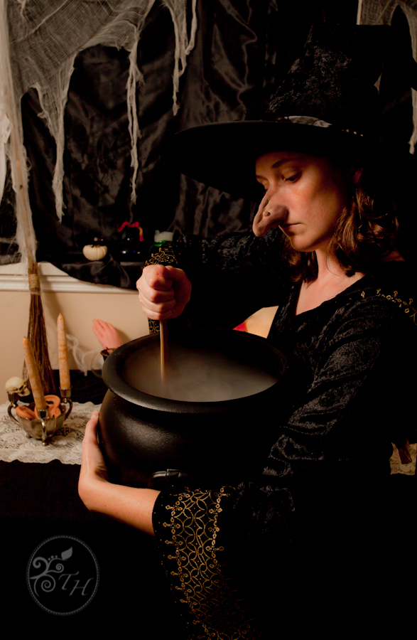 Photo of a witch from a Halloween themed self-portrait
