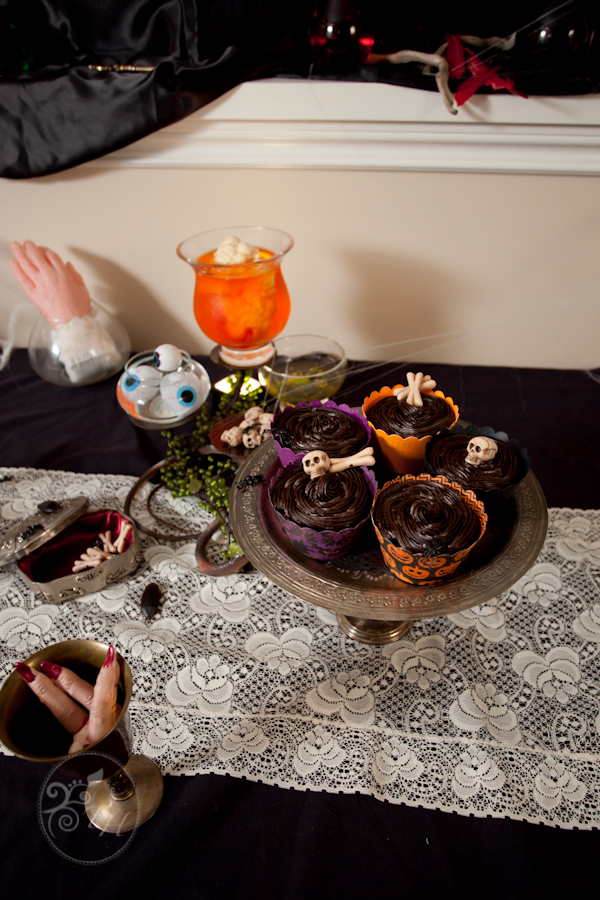 Photo of cupcakes from a Halloween themed self-portrait