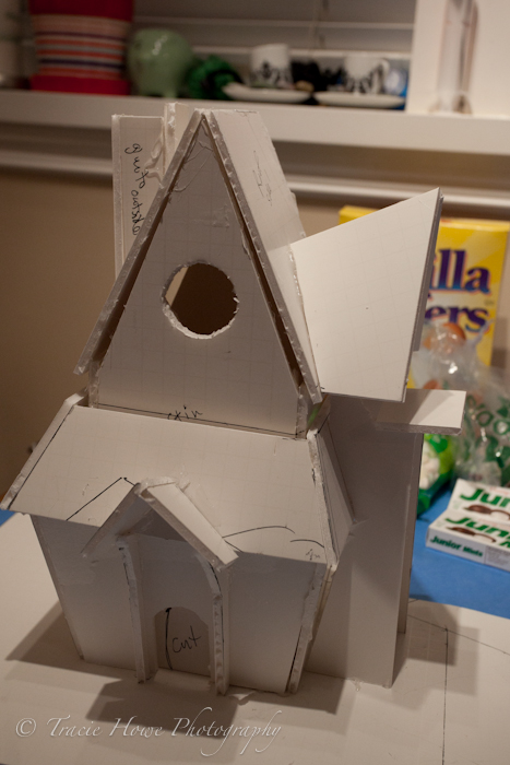Photo of prototype for gingerbread house I designed