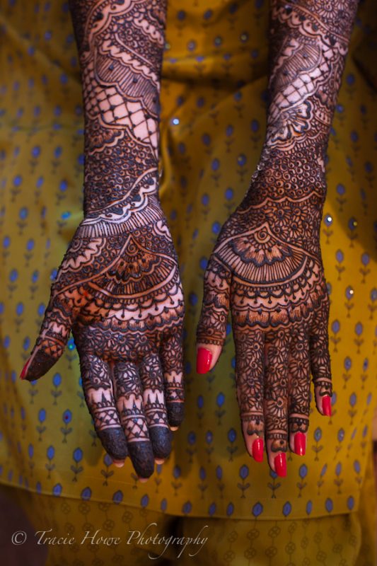 photo of henna before Indian wedding ceremony