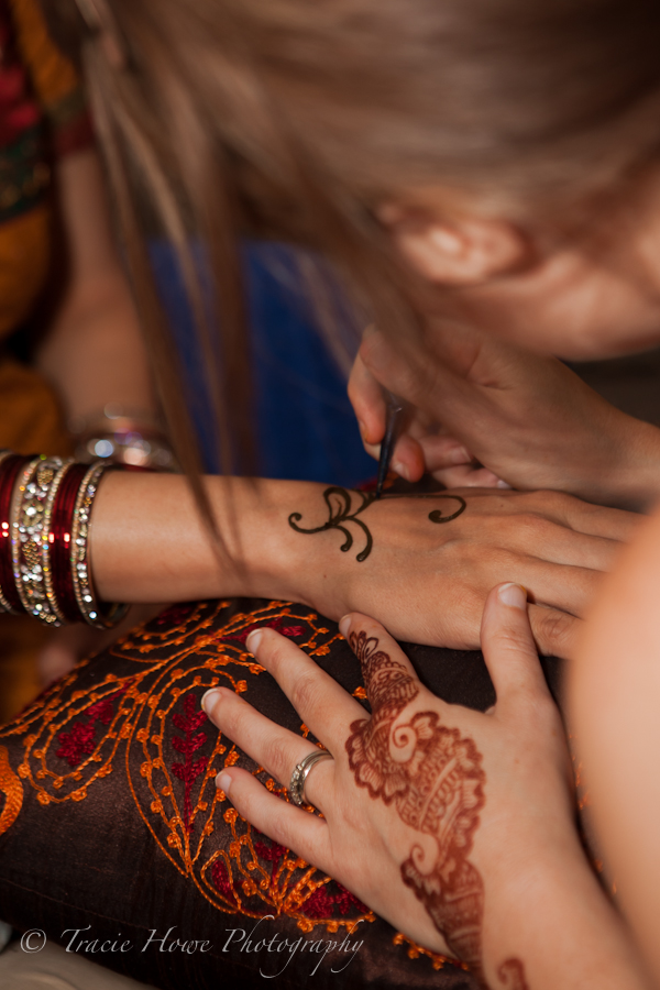 photo of henna before Indian wedding ceremony