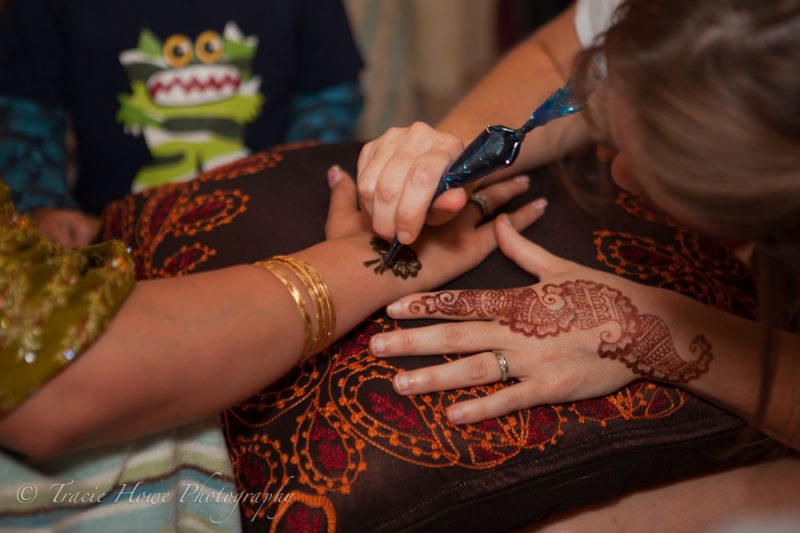 photo of henna before Indian wedding ceremony