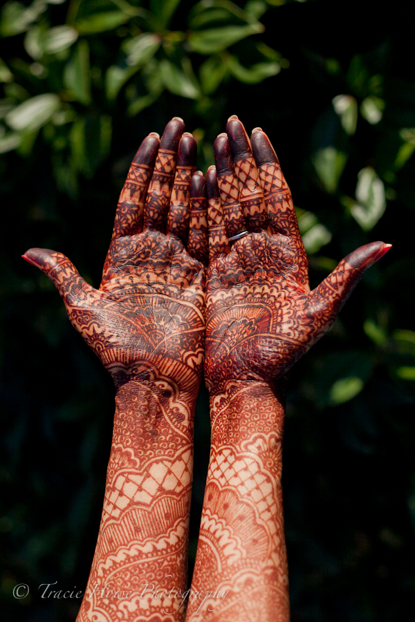 photo of henna before Indian wedding ceremony