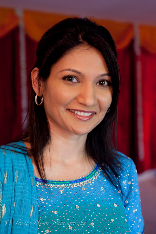photo of bride before Indian wedding ceremony