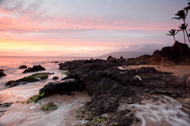 Hawaii beach at sunset