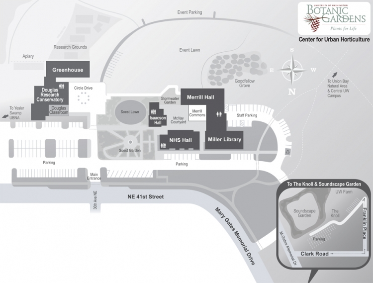UW Botanic Gardens map to find Tracie Howe Photography