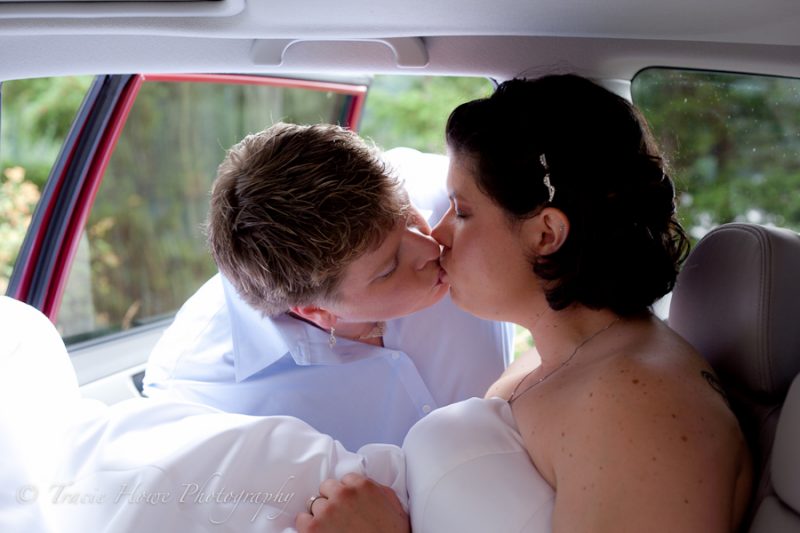 Sweet kiss post wedding