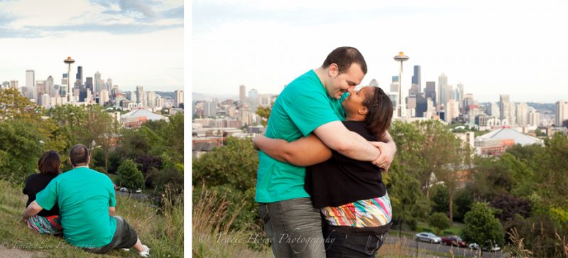 Engagement photos at Seattle's Kerry Park