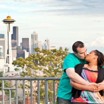 Engagement photos at Seattle's Kerry Park