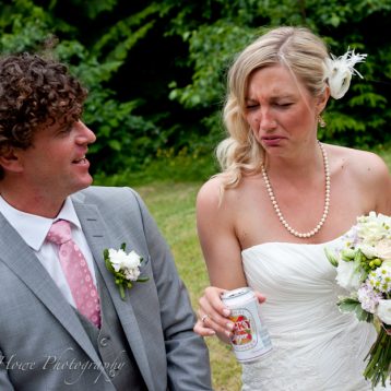 Bride tasting gross beer