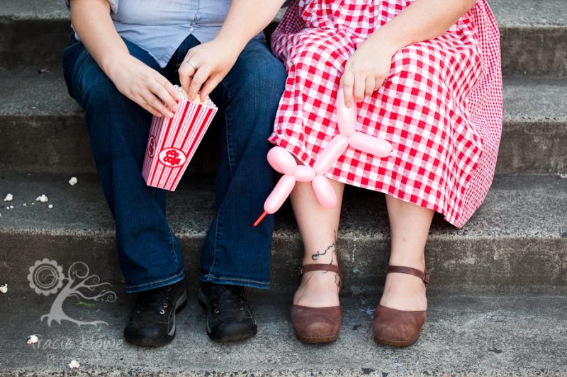 Seattle carnival themed couple's photo session