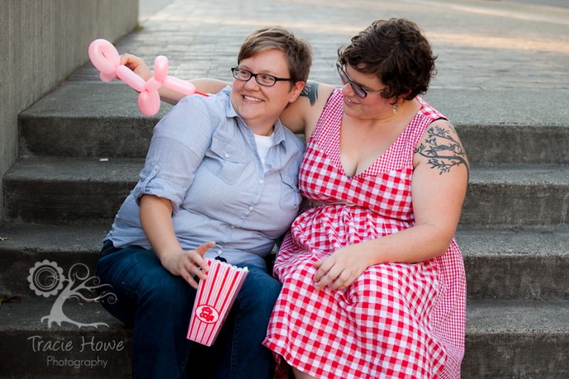 Seattle carnival themed couple's photo session