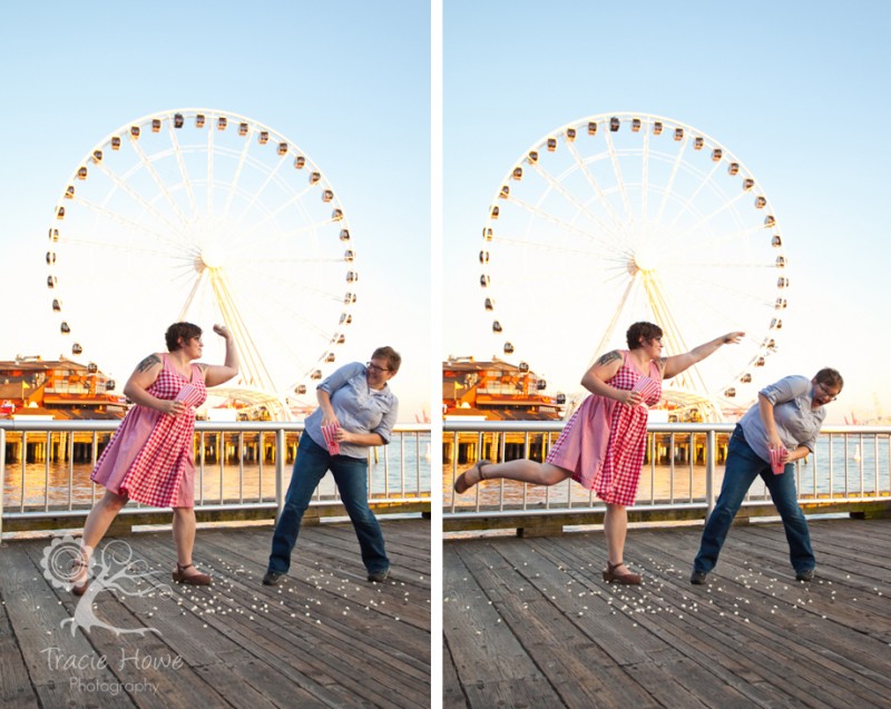 Carnival themed Seattle waterfront photo shoot