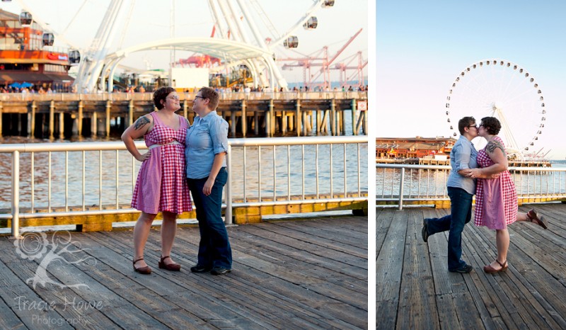 Seattle carnival themed couple's photo session