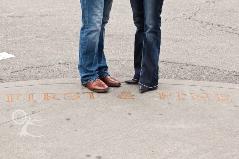 Couple at Pike Place Market photo session