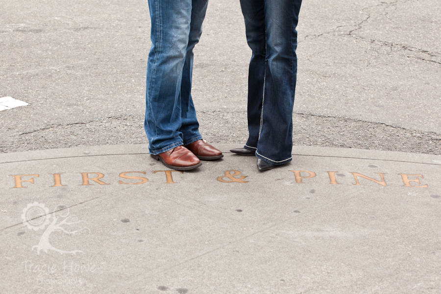 Couple at first and Pike photo session