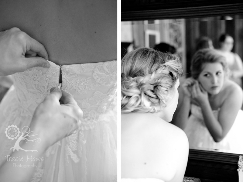Photos of bride getting ready