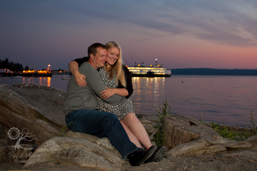 Lincoln Park sunset engagement photography in Seattle