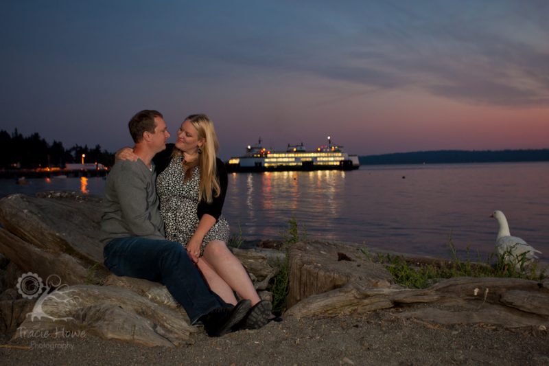 Lincoln Park sunset engagement photography in Seattle