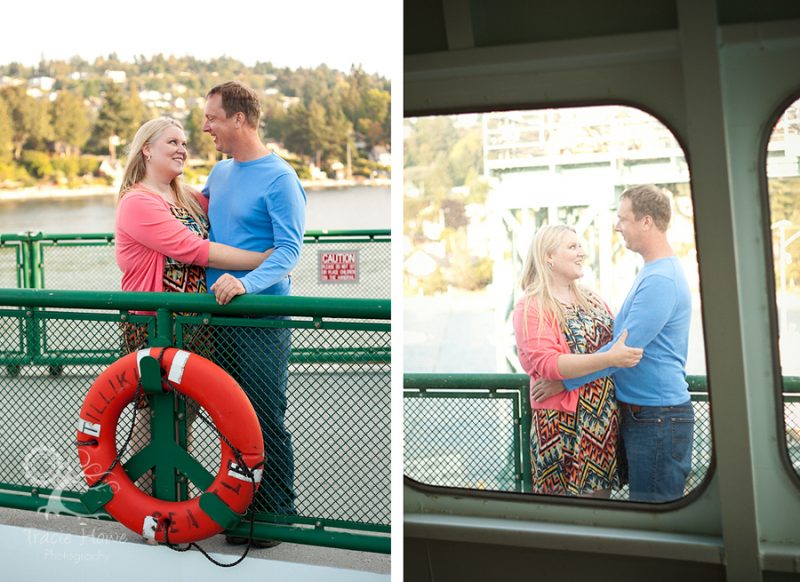 Fauntleroy ferry to Vashon engagement photography in Seattle