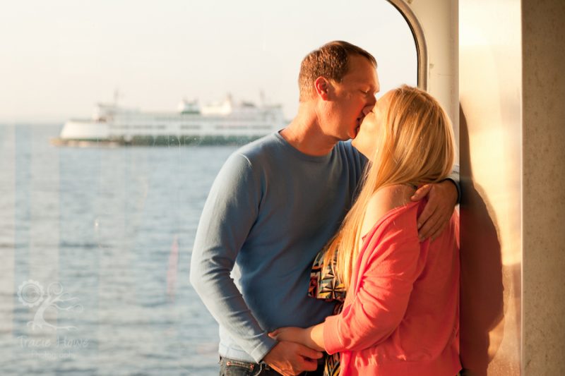 Fauntleroy ferry to Vashon engagement photography in Seattle