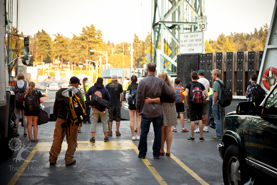 Fauntleroy ferry to Vashon engagement photography in Seattle