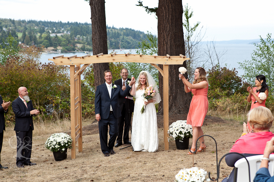 photo of bride and groom at wedding ceremony