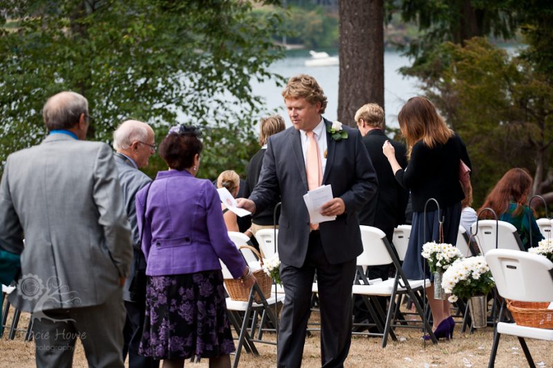 Guests at wedding