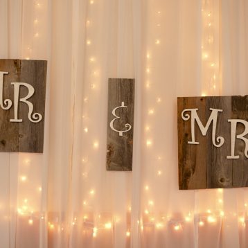 Mr. and Mrs. wedding sign