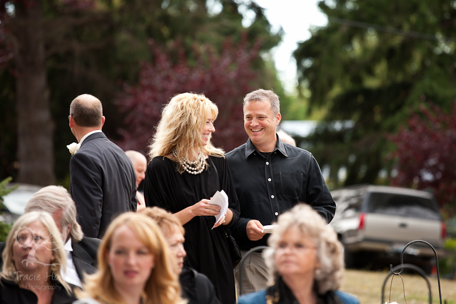 Photo of guests at wedding