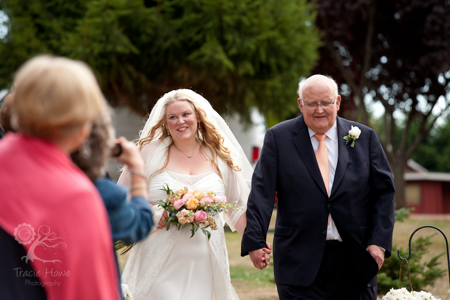 Photo of bride and father