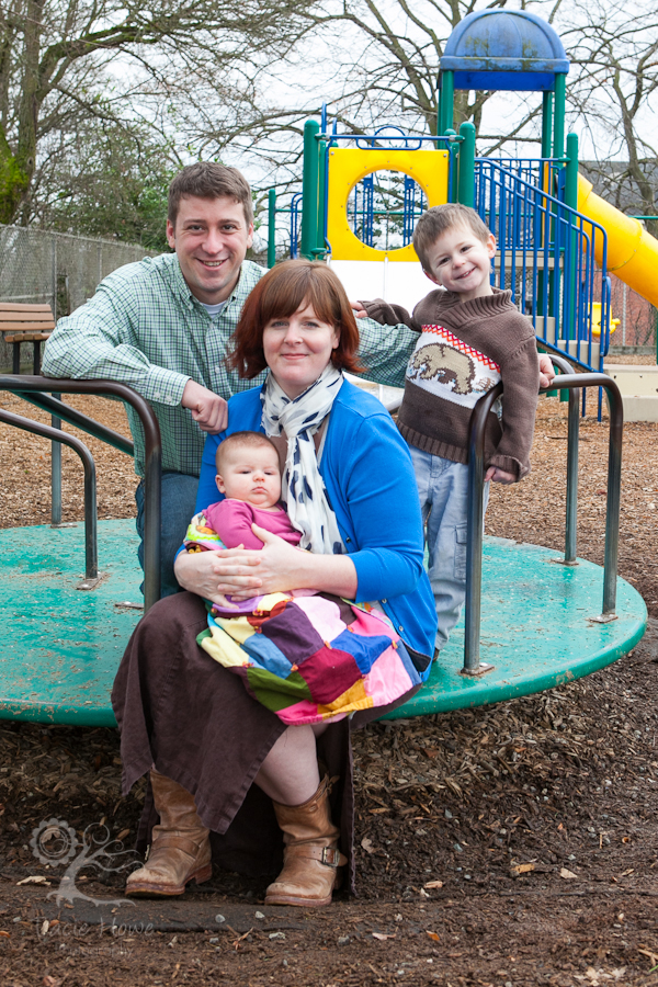 photo of family on merry-go-round