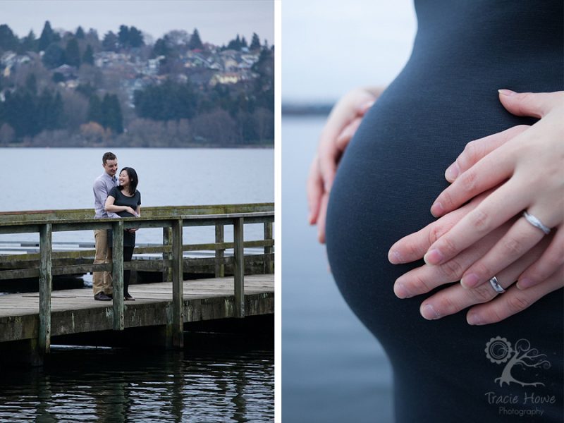 Green lake maternity photo session