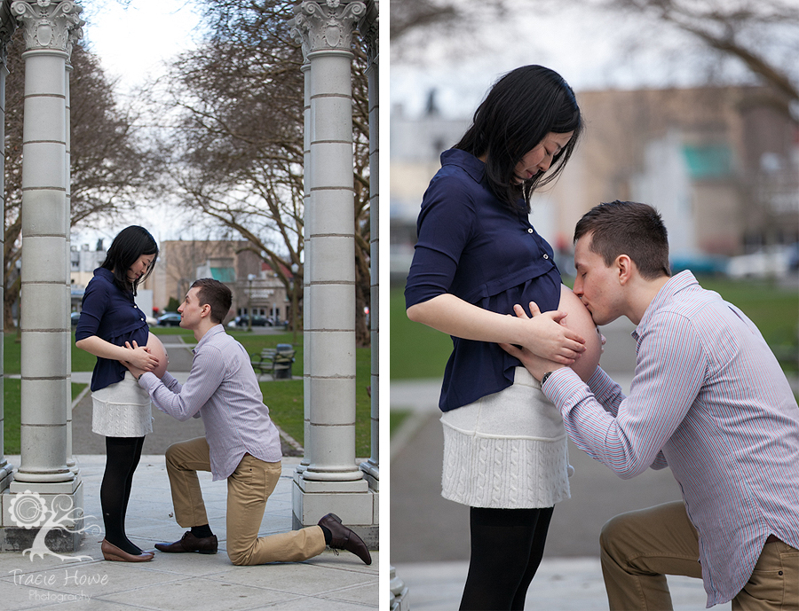 Green lake maternity photo session