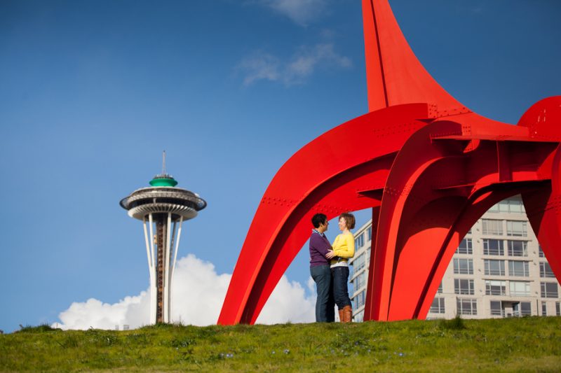 Seattle engagement session Olympic Sculpture Park