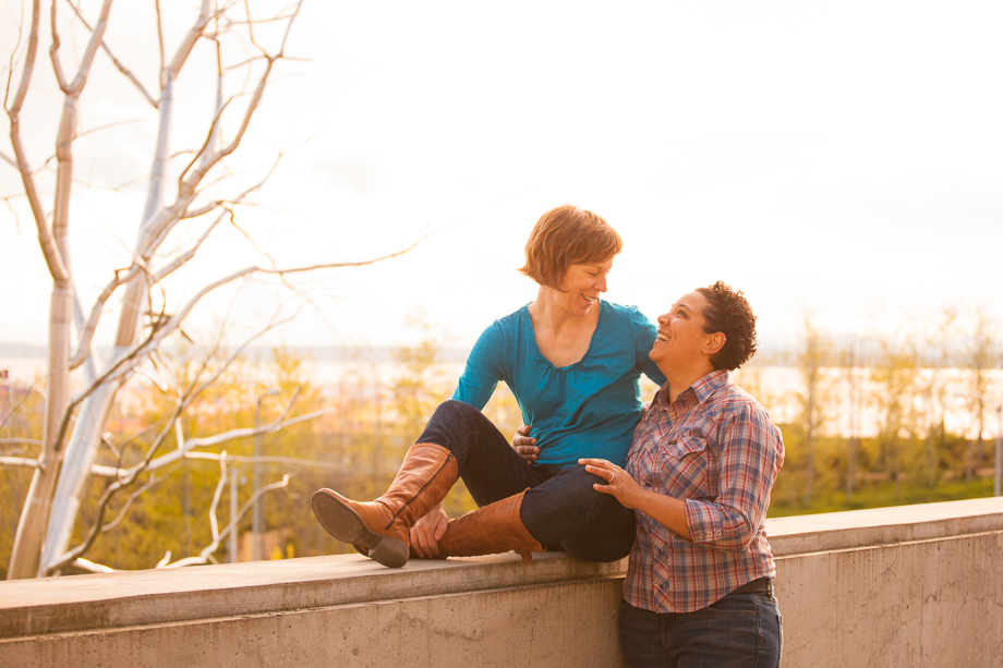 Seattle engagement session Olympic Sculpture Park